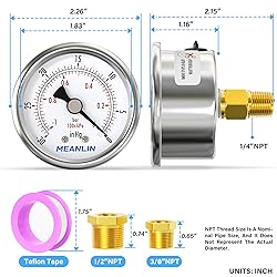 MEANLIN MEASURE 0~160Psi Dry Pressure Gauge