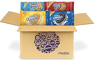 OREO & Chips Ahoy! Cookie Variety Pack, School Snacks, 4 Family Size Packs, 1.91 KG