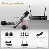 TONOR TW350 Wireless Microphones Set UHF Karaoke Receiver XLR 6.35mm view 6