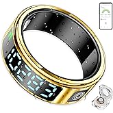 DEERLET Smart Ring Health Tracker with Display for Women Men - German Chip,Ultra Light,Ultrathin,Free Charging case,iOS/Android/Fitness/Heart Rate/SpO2/Sleep/Step/Pressure