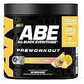 All Black Everything Pre-Workout Powder | Preworkout Energy Drink Mix | 350mg Caffeine | Beta Alanine & Citrulline | Energy Supplement for Men & Women | Tropical Vibes | 30 Servings