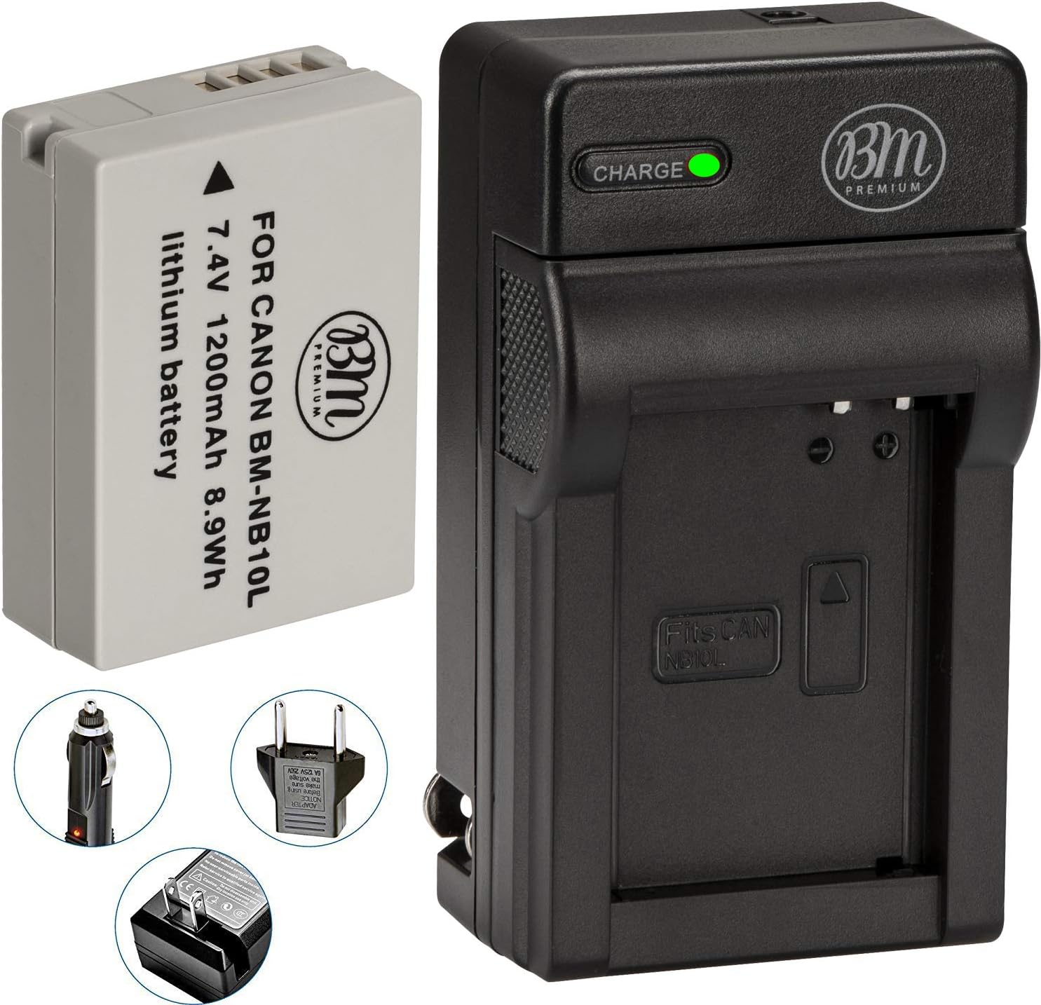 Amazon Com Bm Premium Nb 10l Battery And Charger Kit For Canon Powershot G15 G16 G1x G3 X Sx40 Hs Sx50 Hs Sx60 Hs Digital Camera Digital Camera Accessory Kits Camera