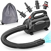 650W Electric Air Pump for Inflatables Air Mattress - Powerful Quick Fill Inflator/Deflator Pump for Gymnastics Mat Pool Float Raft, Portable Air Pump with Storage Bag AC 110-120V