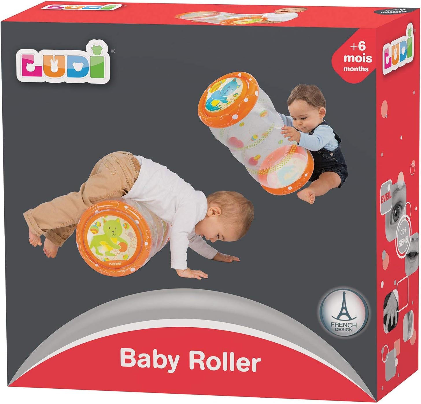 Ludi Baby Rollerball Pen Cat Design 40 X 25 X Cm For Ages 6 Months And Above Inflatable Roller Develops Children Motor Skills 3451 3 Sound Balls To Move Floors Amazon Co Uk Baby