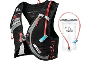 USWE Rush 8L Bike Hydration Vest, Adjustable Chest Straps Running Hydration Vest, 2.0L Hydration Bladder, Mountain Biking, Gr