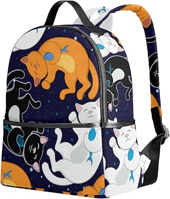 Amazon リュックサック 高校生 女子 大容量 猫柄 ネコ 可愛い かわいい 漫画 絵柄 星空 幾何学模様 リュック レディース おしゃれ デイパック アウトドア 軽量 防水 通勤 通学 旅行 プレゼント用 Vawa メンズ