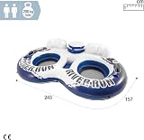 Intex River Run Inflatable Wheel Double Wheel Black Blue White 2 Seater view 3