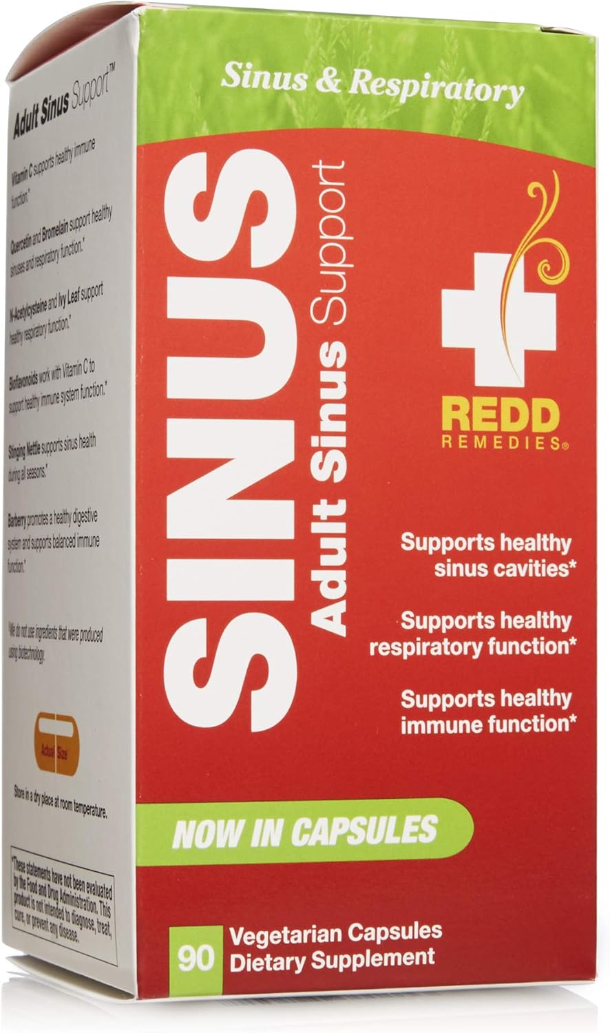 Redd Remedies, Adult Sinus Support, Respiratory and Immune Health Formula, 90 Tablets: Health & Personal Care