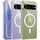FNTCASE for Google Pixel 11-Pro Case: Pixel 11 Case Compatible with Magsafe | Screen Protector, Clear, Military Grade Drop Protection, Slim Phone Cases, Shockproof Bumper, Transparent Cell Cover