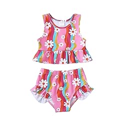 YWFSHOP Toddler Baby Girls Swimsuit Cute Ruffle 2