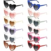 BOUBONI 6/12/24/48 Pack Heart Sunglasses Vintage Heart Shaped Glasses Bulk Bachelorette Sunglasses for Women Wedding Party