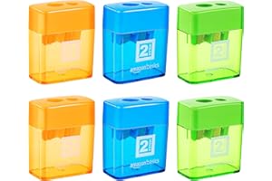 �鶹�� Basics School Pencil Sharpener, 2 Holes, 6-Pack