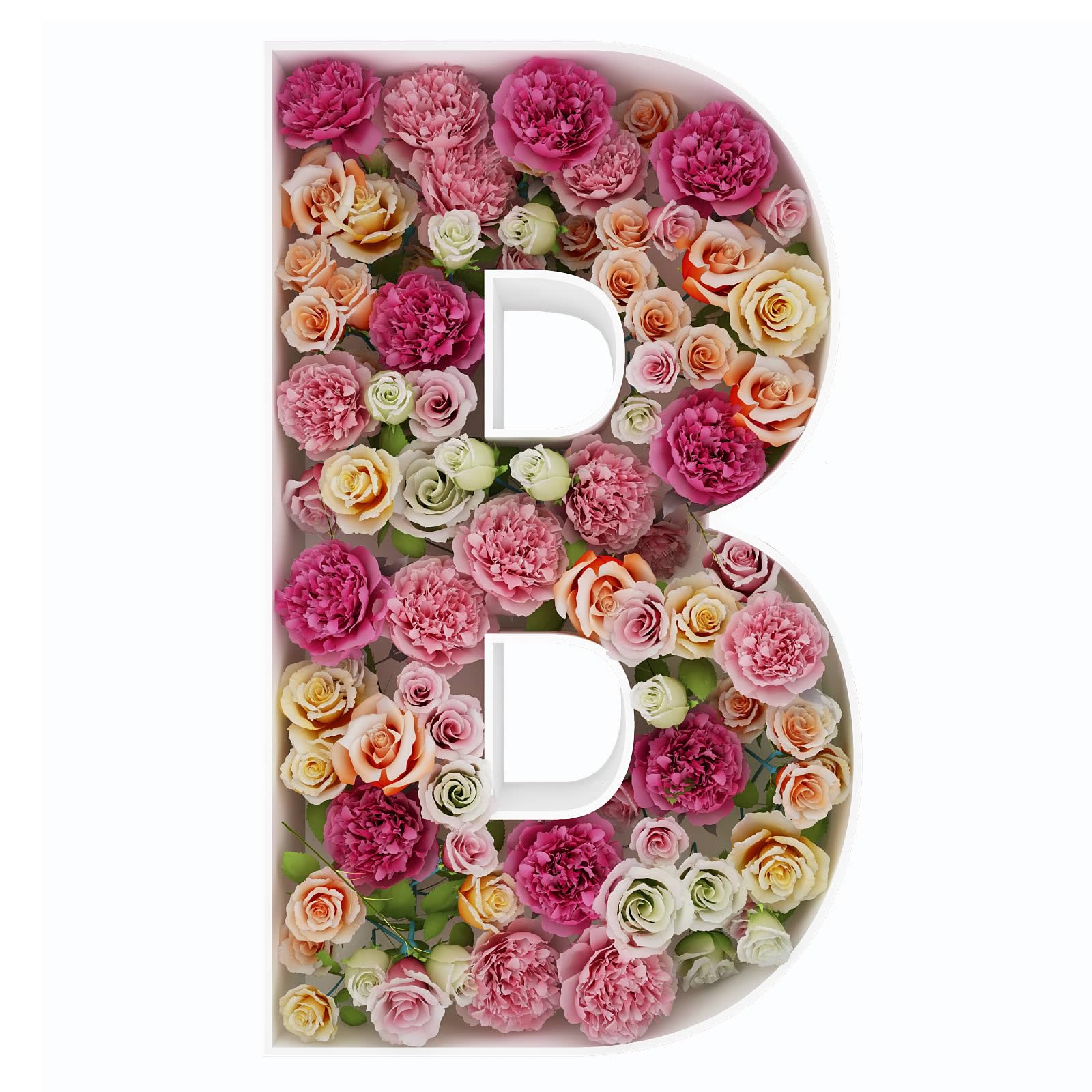 Photo 1 of 2FT Letter B Mosaic Balloon Frame Letter DIY Fillable Letters Kit for Birthday Party Wedding Backdrop Decor