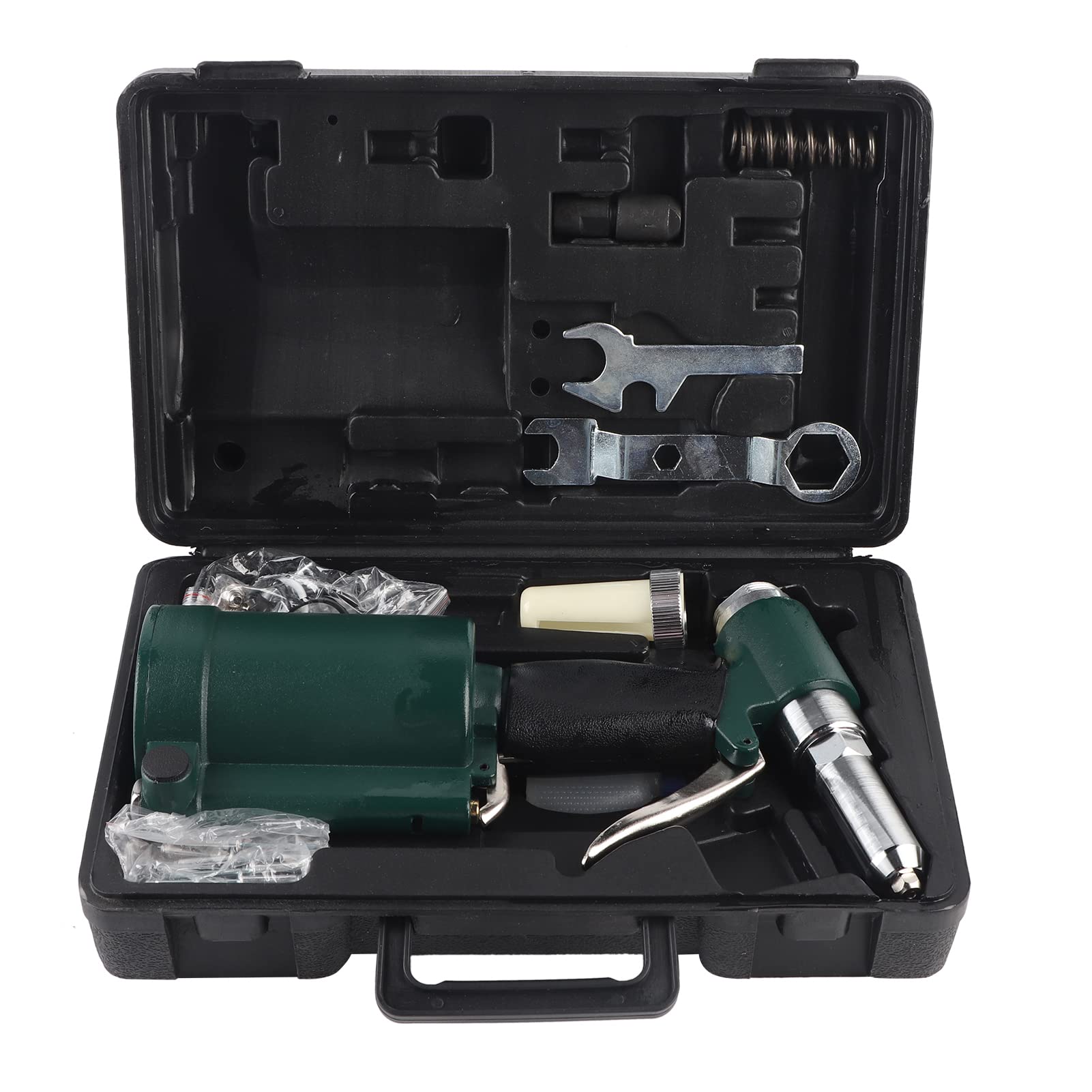 Air Rivet Gun Set, Heav y Duty Industrial Air Hydraulic Rivet Gun Pneumatic Riveter Kit Set, 2.4-4.8mm Pneumatic Tool Air Riveter