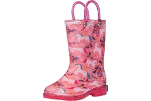 Wildkin Kids Rain Boots – 100% Waterproof with Slip-Resistant Tread & Easy Pull Handles