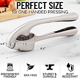 Zulay Kitchen Premium Garlic Press Set - Rust Proof, Easy-Squeeze Differs view 4