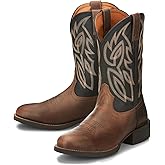 Justin Rendon 11" Western Boot - Men's Round Toe, Cowhide, Removable Orthotic Insole, Slip-Resistant Rubber Outsole