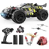 DEERC 1/14 Fast Brushless RC Car for Adults, 43 MPH High Speed 4x4 Off-Road RC Truck, Waterproof Monster Truggy, All Terrain 