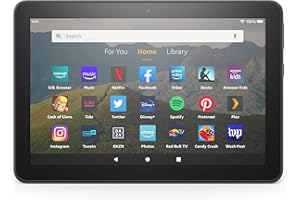 Fire HD 8 tablet, 8" HD display, 32 GB, (2020 release), designed for portable entertainment, Black