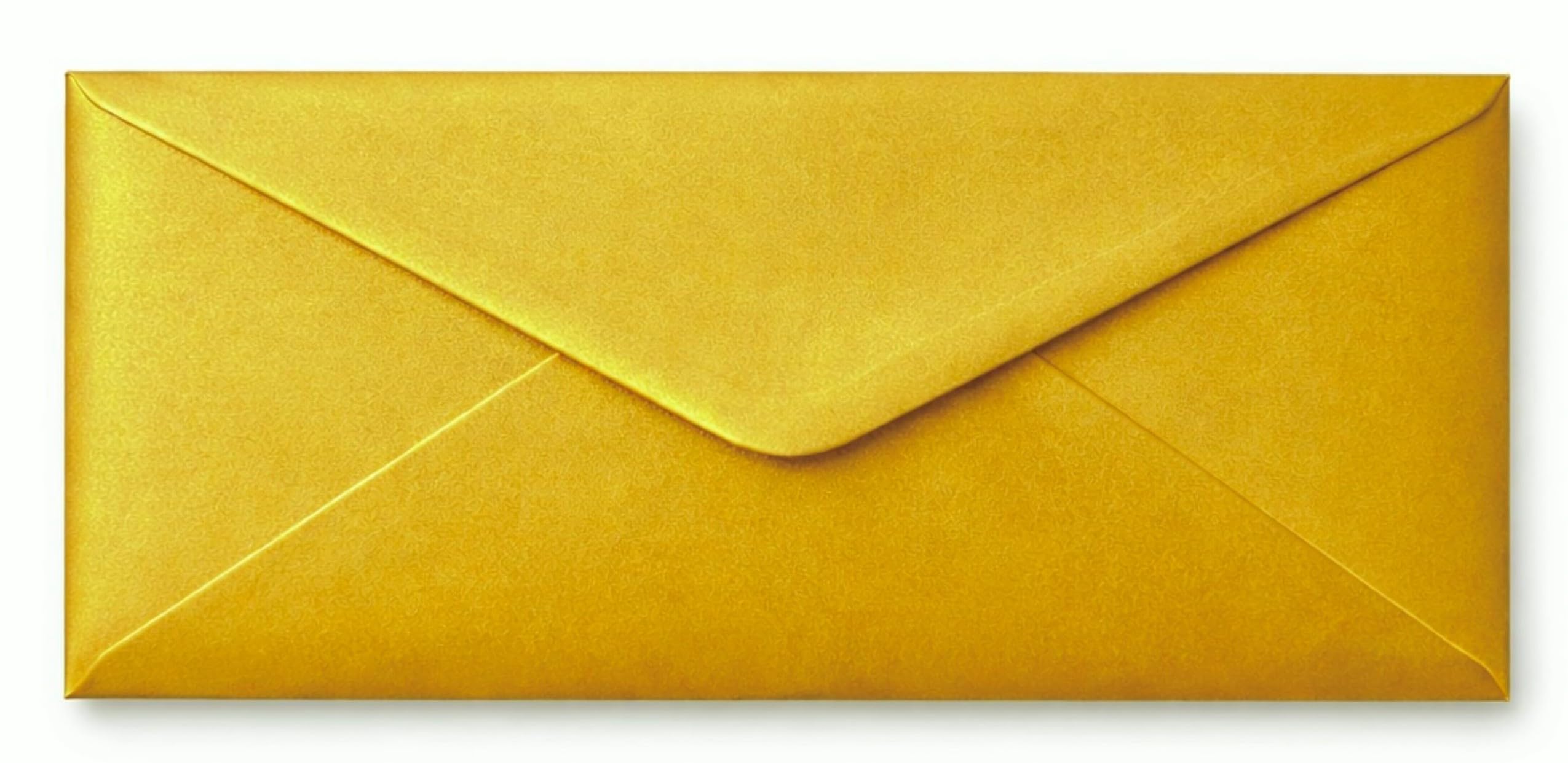 25 Pack DL Gold Envelopes - Premium Luxury – Metallic Pearlescent – 110mm x 220mm - Gummed 100gsm