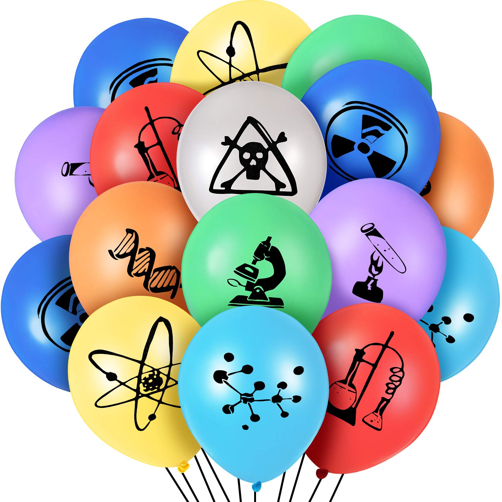 Photo 1 of 40 Pieces Science Party Balloons Decorations Science Latex Balloons Birthday Party Decorations for Scientist Lab Holiday Laboratory Supplies Decor