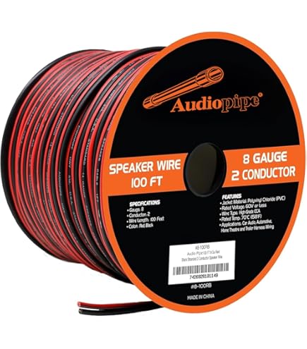 Audiopipe 12 Gauge Speaker Wire - 2 Rolls, 100 Feet Each - Total 200ft Of Car Audio Stereo Cable