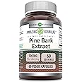 Amazing Formulas Pine bark Extract 100mg 60 Veggie Capsules | Non-GMO | Gluten Free | Made in USA | Suitable for Vegetarians