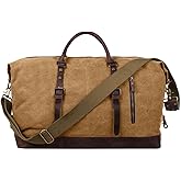 S-ZONE Duffle Bag for Travel Canvas Duffel Bag Carry on Weekender Bag for Men