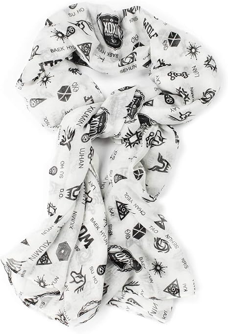 Amazon Co Jp Exo K Popスカーフロゴメンバーシンボル韓国ファッション B00pvrxt6o Home Kitchen