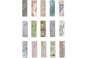 Meeall 15 Pieces Bookmarks, Magnetic Bookmarks for Women, Men, Book Lovers Page Markers for Students Teachers Reading, Floral Style