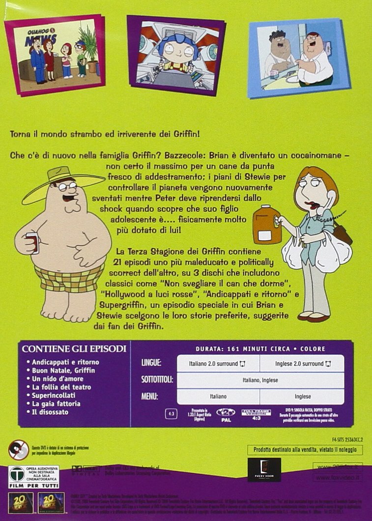 Buon Natale Griffin.Amazon Com I Griffin Stagione 03 Animazione Animazione Sarah Frost Movies Tv