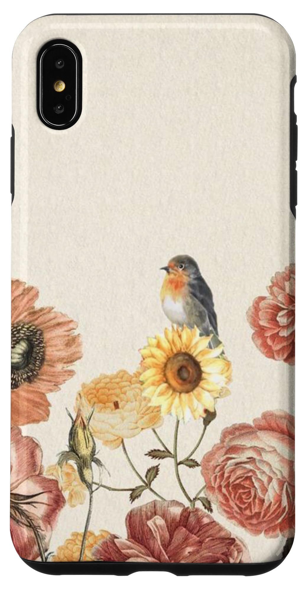 iPhone XS Max Aesthetic Coquette Vintage Floral Sparrow Case