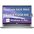 Dell Latitude 5420 Business Laptop (14" FHD Display, Intel Core i5-1135G7, 16GB RAM, 512GB SSD) Backlit, Webcam, Ethernet Port, Wi-Fi, Thunderbolt 4, Long Battery Life, Latitude 5000, Win 11 Pro, Gray