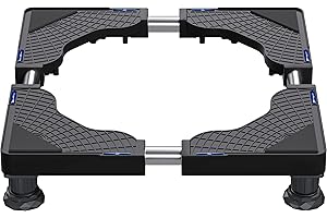 Lufia Mini Fridge Stand,Width Height Flexible Adjustable,High Strength Base Stand Leg Design,Multi-functional Base as Refrigerator Stand,Fish Tank Stand,Washing Machine,Dryer,Laundry Pedestal (Black)