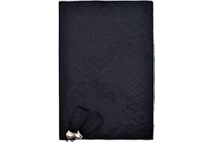 BLBMH 10x7 inch Paperbacks Book Covers with Bookmarks Adjustable Hardcover Bookcovers for 10in Bible Fabric Softcover Protector for Women Book Lovers Gifts - Chinese Black 10in