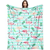 Flamingo Blanket Gifts for Women Girls Soft Flannel Merch Flamingo Stuff Blanket Flamingos Lovers Gifts Birthday Bedding Decor Throw Blanket 50" x 40"