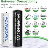 POWEROWL LCD Charger with 8 NiMH Cells AA 2800mAh AAA 1000mAh USB view 4