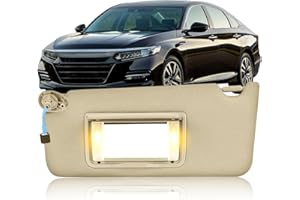 UMISHI Left Left Driver Side Sun Visor Compatible with Honda Accord 2008-2017 with Light OEM : 83280-TA5-A51ZA (Beige)