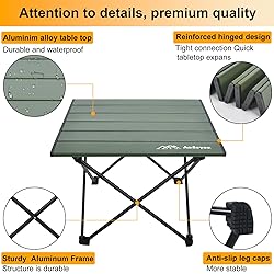 Audoyon Portable Camping Table Folding Ultralight