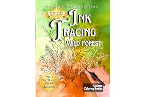 Inkalia Ink Tracing Classic: Wild Forest Botanical Art Tracing: A Relaxing Craft for Adults & Beginners to Enjoy Holistic Cre