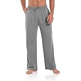 Agnes Urban Men's Joggers Sweatpants Open Bottom Straight Leg Casual Loose Fit Running Athletic Jersey Pants with Pockets