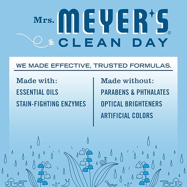 MRS. MEYER’S CLEAN DAY LAUNDRY DETERGENT, RAIN WATER SCENT, 64 OUNCE BOTTLE