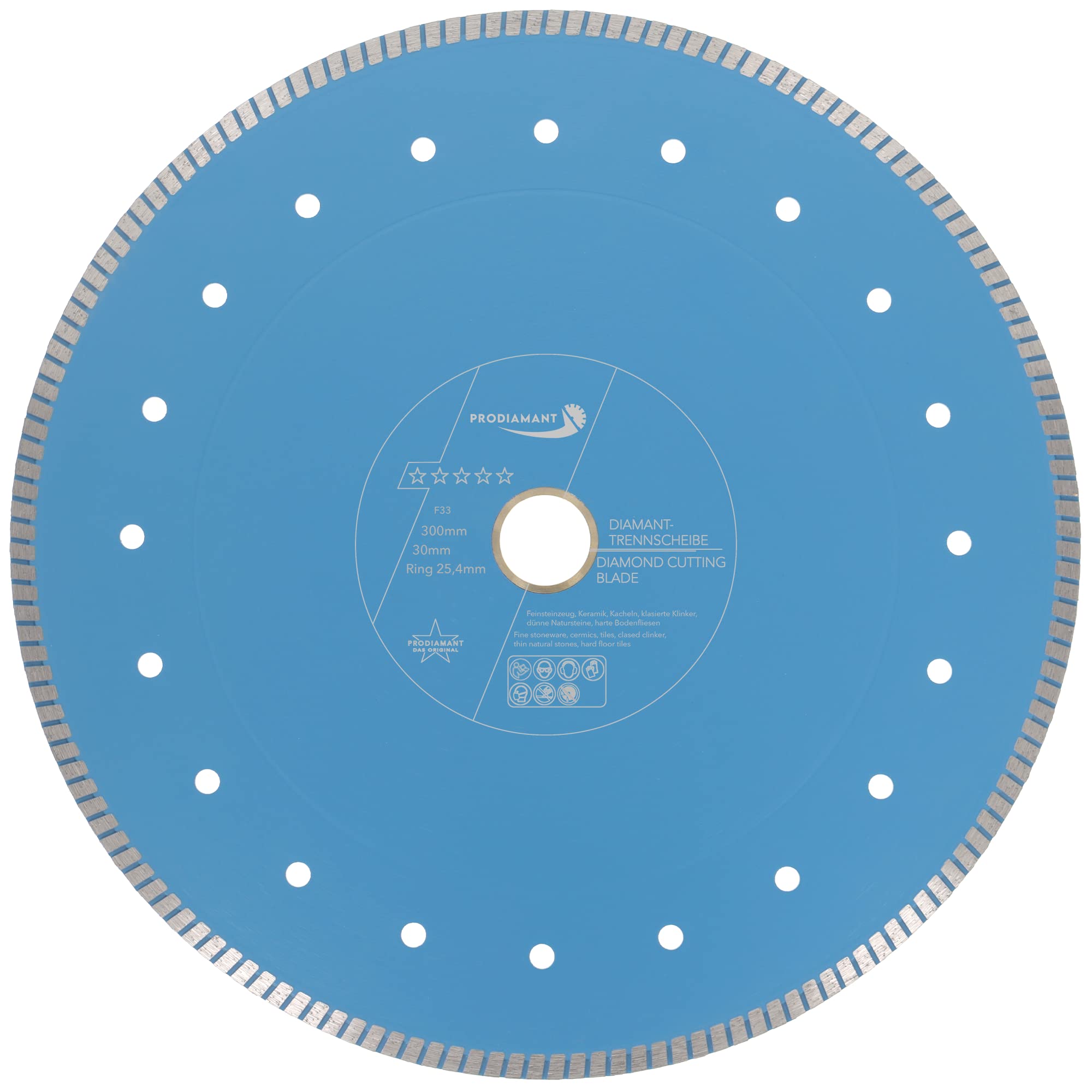 PRODIAMANT Professional diamond saw blade tile/porcelain stoneware extra thin 300 mm 12" x 30/25.4 mm Diamond cutting disc PDX83.975 300mm Tile disc