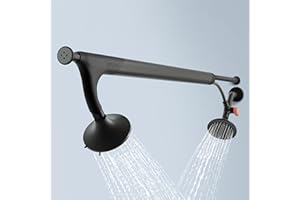 BOONA Original Tandem Shower as Seen on Shark Tank | Dual Shower Head for Couples | Spa-Like Water Pressure, Rainfall & Swedish Massage Settings | Easy Install, Midnight Black