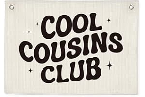 CEBTHN Playroom Wall Decor Cool Cousins Club, Kids Playroom Decor, Banner Wall Hanging Banner Flag, Classroom Decorations, Baby Shower Gifts, 30x20Inch