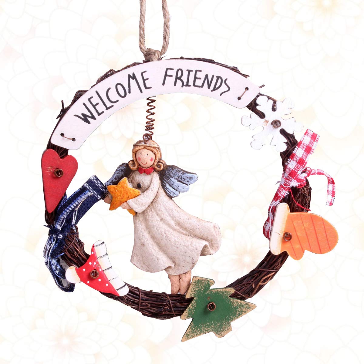 Buy Vosarea Welcome Door Wreaths Retro Old Angel Welcome Door