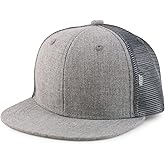 Armycrew Infant to Youth Plain Structured Mesh Back Flatbill Snapback Cap