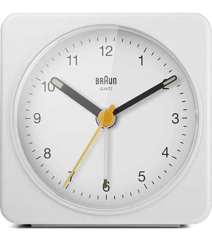 Amazon.com: Arne Jacobsen Table Clock Banker in White : Home & Kitchen