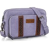 Wrangler Crossbody Bag for Women Shoulder Purse Small Multi Pocket Crossover Bag with Adjustable Strap