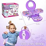 GOLMUD 66 Pcs Kids Makeup Set Portable Stand Princess Pretend Play Your Toy Kit view 3
